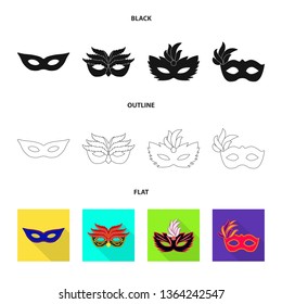 Isolated object of luxury and celebration symbol. Set of luxury and hide  stock vector illustration.