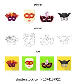 Isolated object of luxury and celebration symbol. Set of luxury and hide  vector icon for stock.