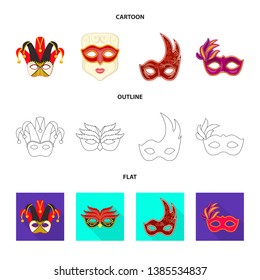 Isolated object of luxury and celebration symbol. Collection of luxury and hide  stock vector illustration.