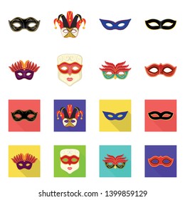 Isolated object of luxury and celebration symbol. Set of luxury and hide  stock vector illustration.