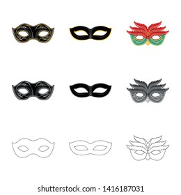 Isolated object of luxury and celebration symbol. Collection of luxury and hide  stock vector illustration.