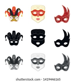 Isolated object of luxury and celebration symbol. Set of luxury and hide  stock vector illustration.