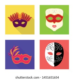 Isolated object of luxury and celebration symbol. Set of luxury and hide stock vector illustration.