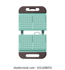 Isolated object of machine and waffle logo. Graphic of machine and utensils Stock symbol for web.