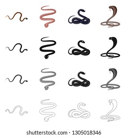 Isolated object of mammal and danger icon. Set of mammal and medicine vector icon for stock.