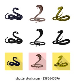 Isolated object of mammal and danger icon. Collection of mammal and medicine vector icon for stock.