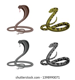 Isolated object of mammal and danger icon. Collection of mammal and medicine vector icon for stock.