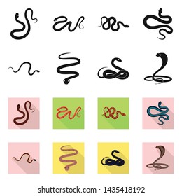 Isolated object of mammal and danger icon. Collection of mammal and medicine stock symbol for web.
