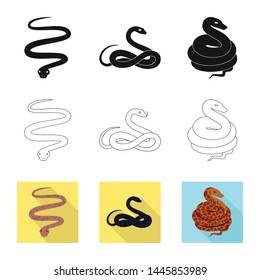 Isolated object of mammal and danger icon. Set of mammal and medicine stock symbol for web.