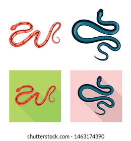 Isolated object of mammal and danger icon. Collection of mammal and medicine stock vector illustration.