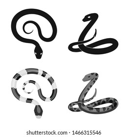 Isolated object of mammal and danger icon. Set of mammal and medicine stock vector illustration.