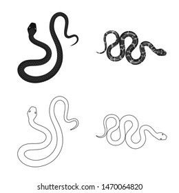 Isolated object of mammal and danger icon. Collection of mammal and medicine vector icon for stock.