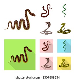 Isolated object of mammal and danger logo. Collection of mammal and medicine stock symbol for web.