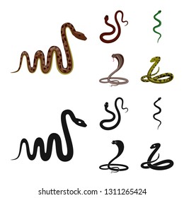Isolated object of mammal and danger logo. Collection of mammal and medicine vector icon for stock.
