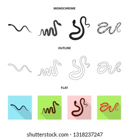 Isolated object of mammal and danger logo. Collection of mammal and medicine vector icon for stock.