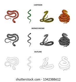 Isolated object of mammal and danger logo. Set of mammal and medicine stock vector illustration.