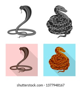 Isolated object of mammal and danger logo. Collection of mammal and medicine vector icon for stock.