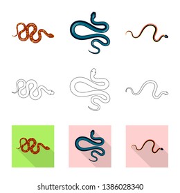 Isolated object of mammal and danger logo. Collection of mammal and medicine vector icon for stock.