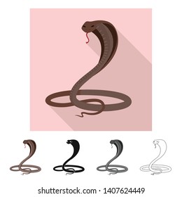 Isolated object of mammal and danger logo. Set of mammal and medicine stock symbol for web.