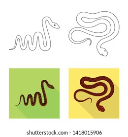 Isolated object of mammal and danger logo. Set of mammal and medicine stock vector illustration.