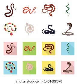 Isolated object of mammal and danger logo. Set of mammal and medicine vector icon for stock.