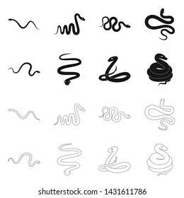 Isolated object of mammal and danger logo. Collection of mammal and medicine stock vector illustration.
