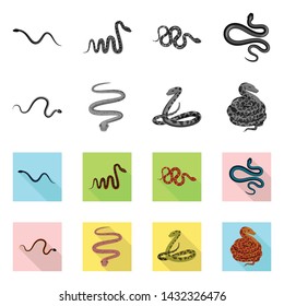 Isolated object of mammal and danger logo. Set of mammal and medicine stock symbol for web.