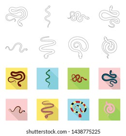 Isolated object of mammal and danger logo. Set of mammal and medicine stock symbol for web.