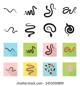 Isolated object of mammal and danger logo. Set of mammal and medicine stock vector illustration.