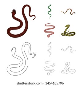 Isolated object of mammal and danger logo. Set of mammal and medicine vector icon for stock.