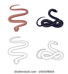 Isolated object of mammal and danger logo. Collection of mammal and medicine stock symbol for web.