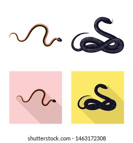 Isolated object of mammal and danger logo. Set of mammal and medicine stock vector illustration.