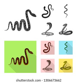 Isolated object of mammal and danger sign. Set of mammal and medicine stock vector illustration.