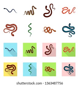 Isolated object of mammal and danger sign. Collection of mammal and medicine stock vector illustration.
