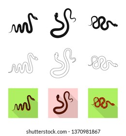Isolated object of mammal and danger sign. Set of mammal and medicine vector icon for stock.