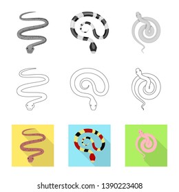 Isolated object of mammal and danger sign. Set of mammal and medicine stock vector illustration.