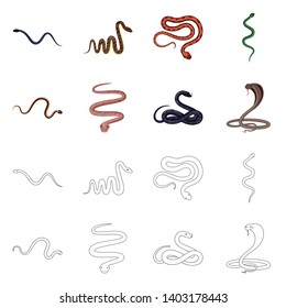 Isolated object of mammal and danger sign. Set of mammal and medicine stock symbol for web.
