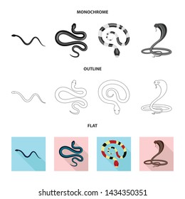 Isolated object of mammal and danger sign. Collection of mammal and medicine stock symbol for web.