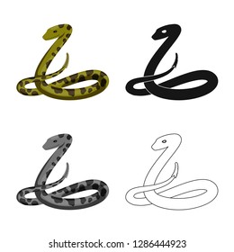 Isolated object of mammal and danger symbol. Set of mammal and medicine stock vector illustration.