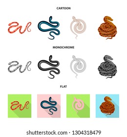 Isolated object of mammal and danger symbol. Collection of mammal and medicine stock vector illustration.
