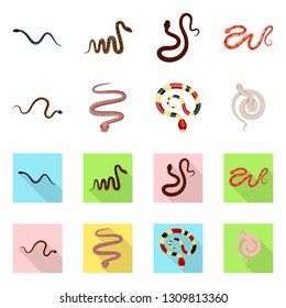 Isolated object of mammal and danger symbol. Collection of mammal and medicine vector icon for stock.