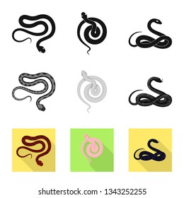 Isolated object of mammal and danger symbol. Collection of mammal and medicine vector icon for stock.