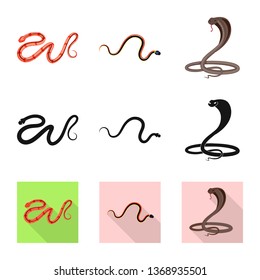 Isolated object of mammal and danger symbol. Collection of mammal and medicine stock symbol for web.