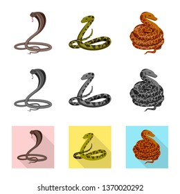 Isolated object of mammal and danger symbol. Set of mammal and medicine stock vector illustration.