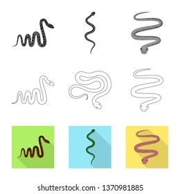 Isolated object of mammal and danger symbol. Set of mammal and medicine stock vector illustration.