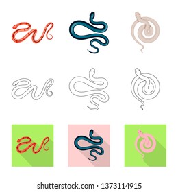 Isolated object of mammal and danger symbol. Collection of mammal and medicine vector icon for stock.