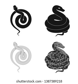 Isolated object of mammal and danger symbol. Set of mammal and medicine vector icon for stock.