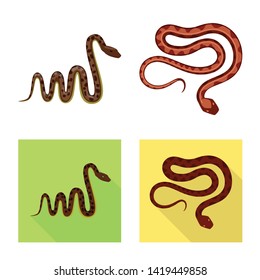 Isolated object of mammal and danger symbol. Collection of mammal and medicine vector icon for stock.