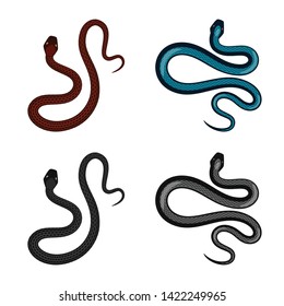 Isolated object of mammal and danger symbol. Collection of mammal and medicine vector icon for stock.