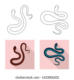 Isolated object of mammal and danger symbol. Collection of mammal and medicine stock vector illustration.
